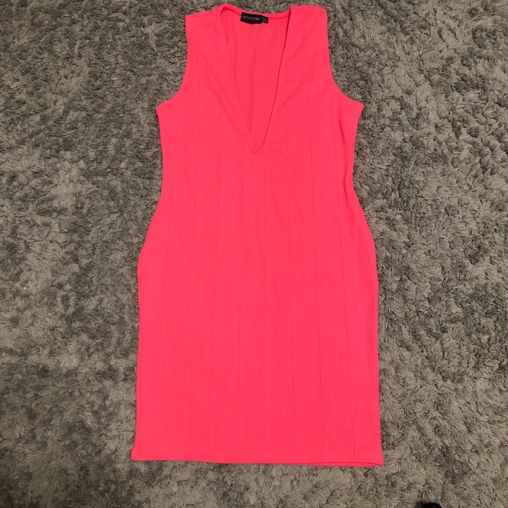Neon pink dress